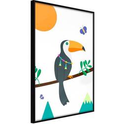 Arkiio Affisch Toucan And Butterflies [Poster] 30x45 Poster